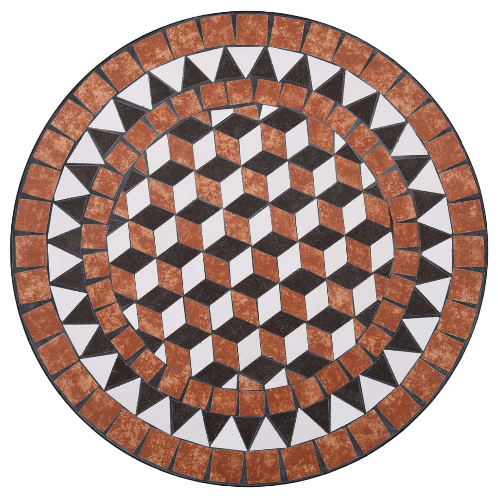 Mosaic Bistro Set | Terracotta | Powder-coated iron, ceramic tile