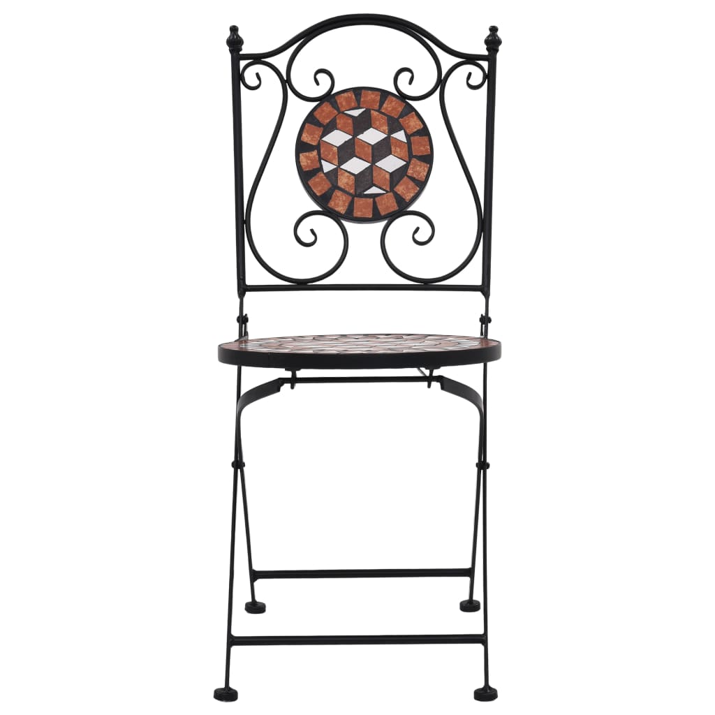 Mosaic Bistro Set | Terracotta | Powder-coated iron, ceramic tile
