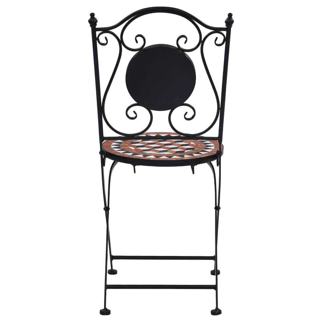 Mosaic Bistro Set | Terracotta | Powder-coated iron, ceramic tile