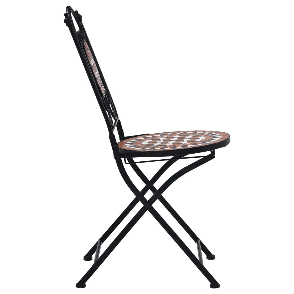 Mosaic Bistro Set | Terracotta | Powder-coated iron, ceramic tile