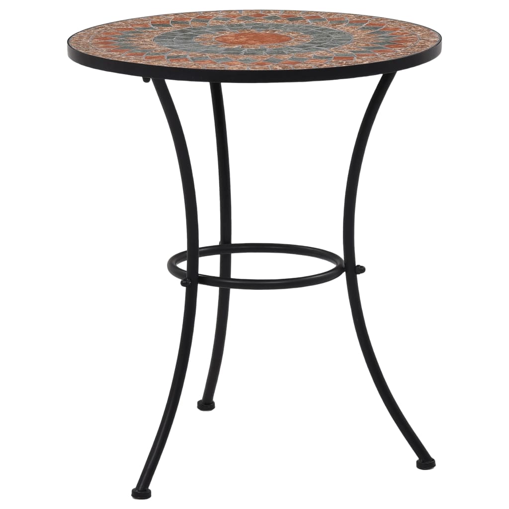 Mosaic Bistro Set | Terracotta, Grey, Orange