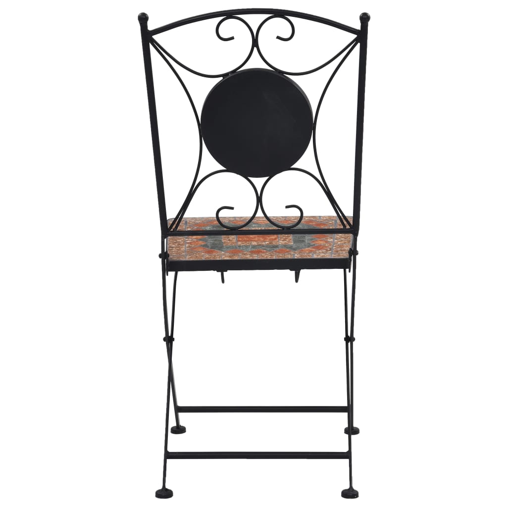 Mosaic Bistro Set | Terracotta, Grey, Orange