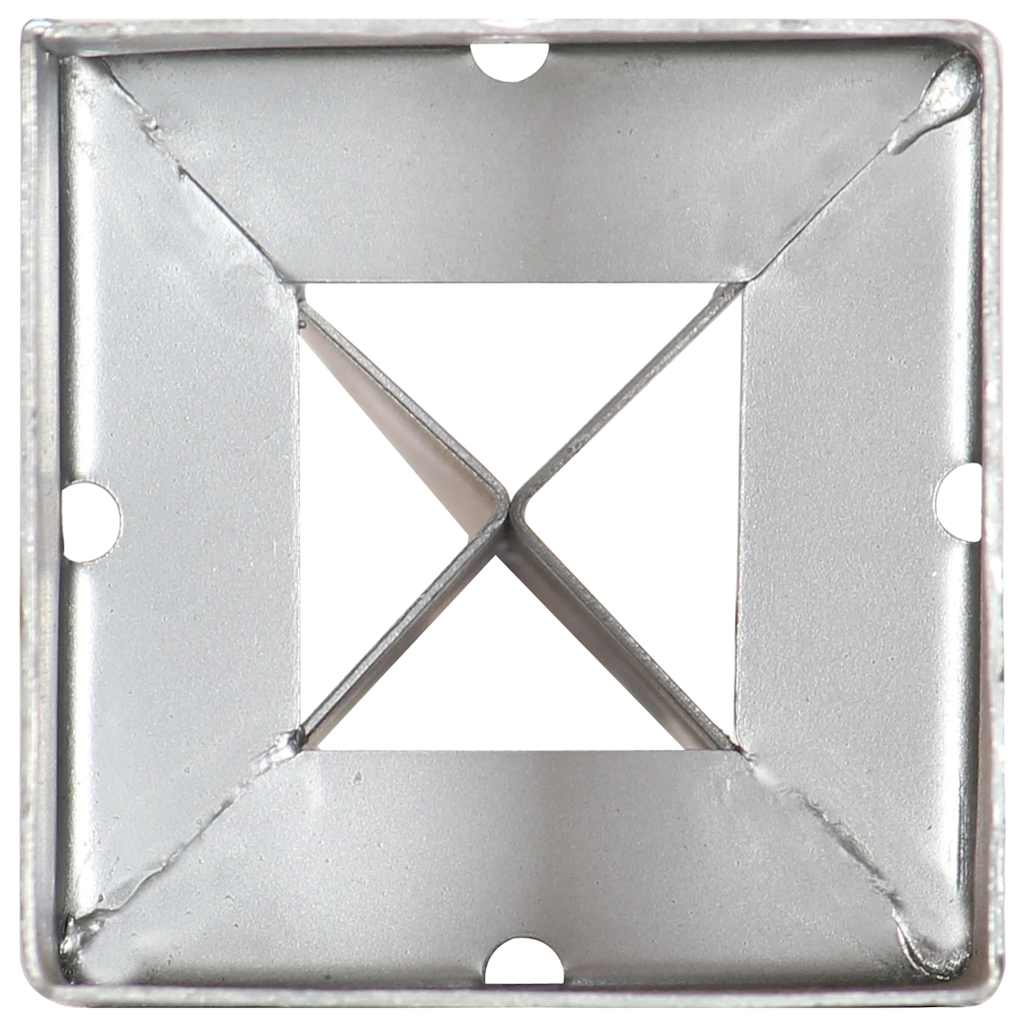 Ground Spikes 6 pcs Silver 9x9x90 cm Galvanised Steel