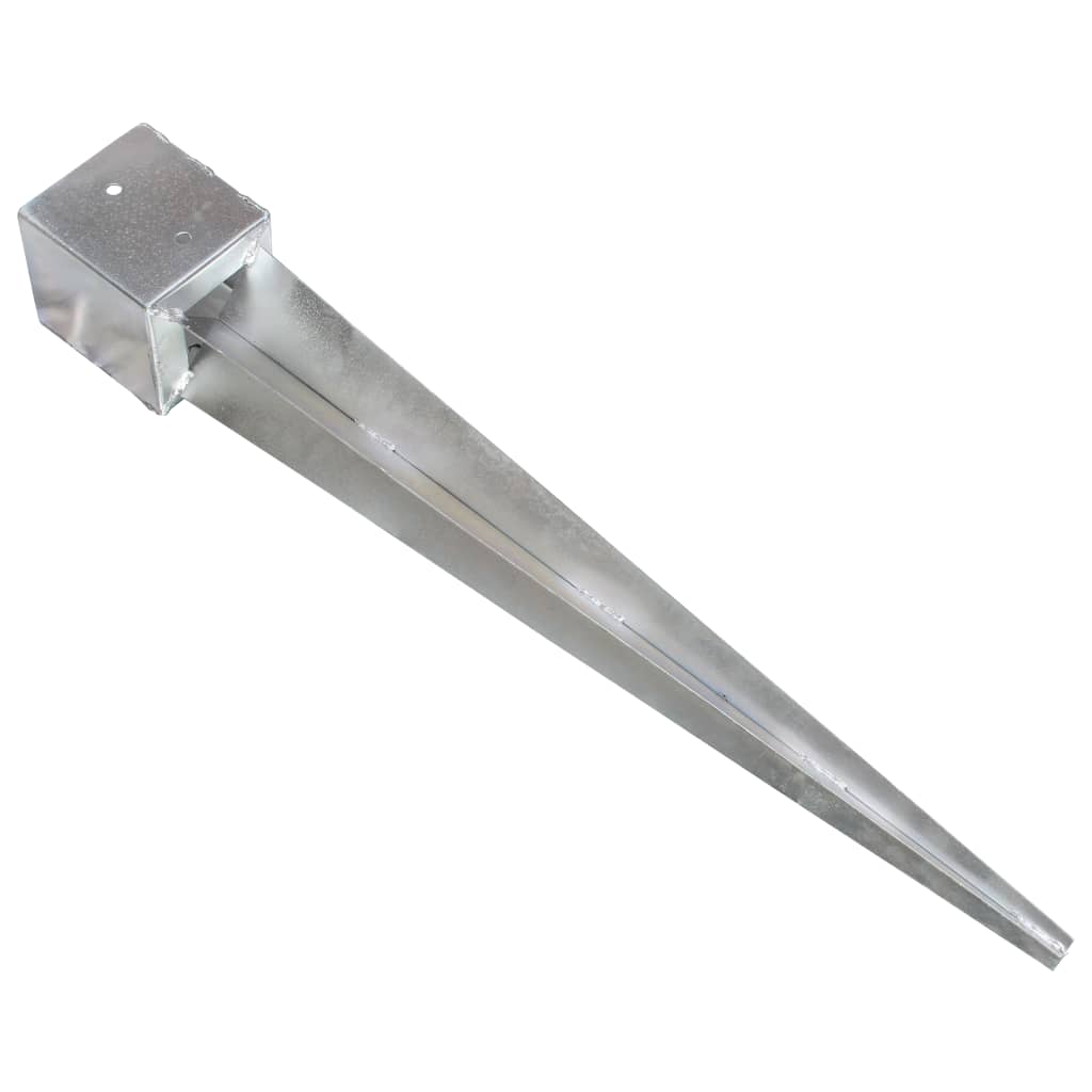 Ground Spikes 6 pcs Silver 12x12x89 cm Galvanised Steel