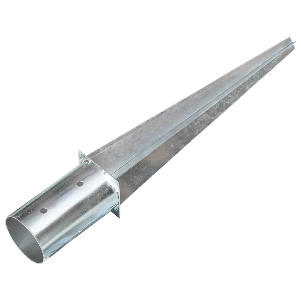 Ground Spikes 6 pcs Silver 8x61 cm Galvanised Steel