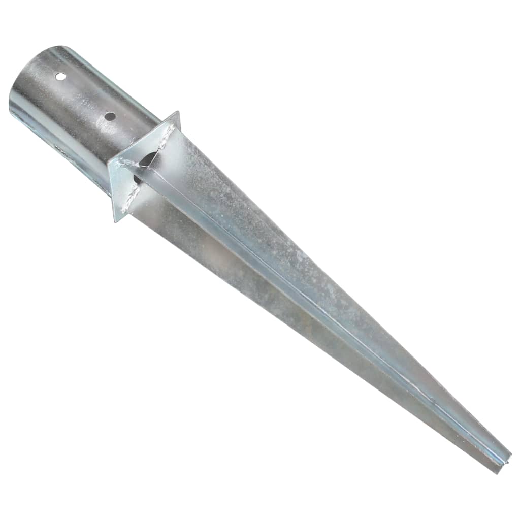 Ground Spikes 6 pcs Silver 8x61 cm Galvanised Steel