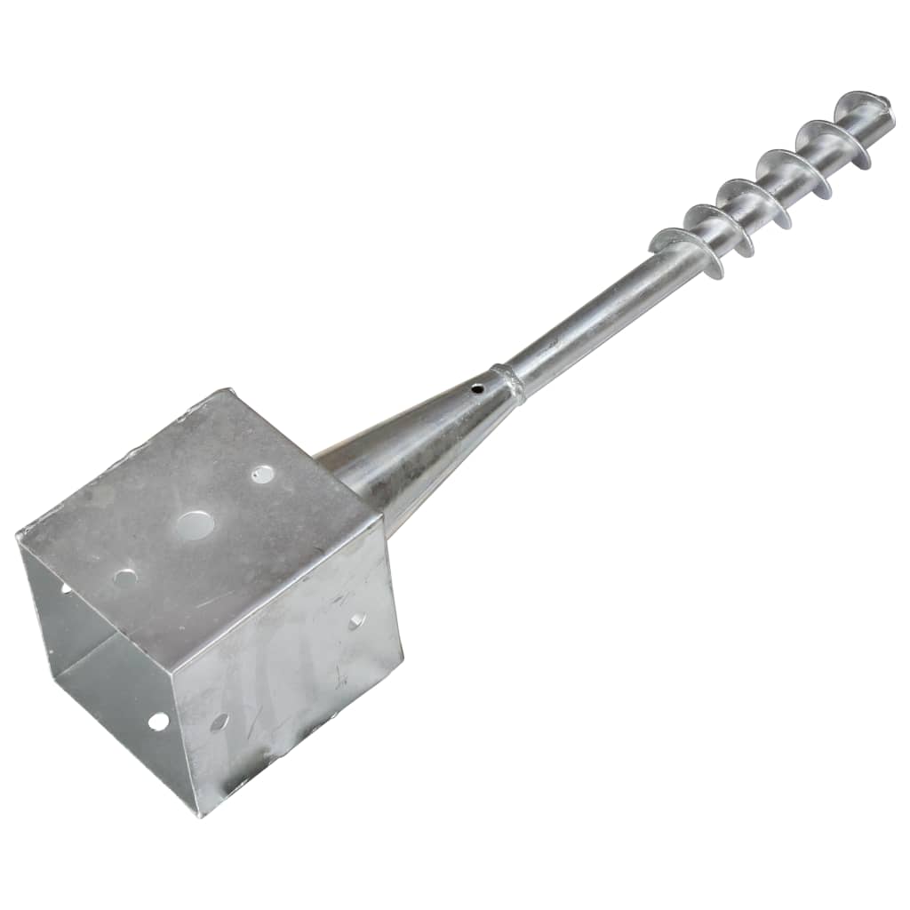 Ground Spikes 6 pcs Silver 12x12x56 cm Galvanised Steel