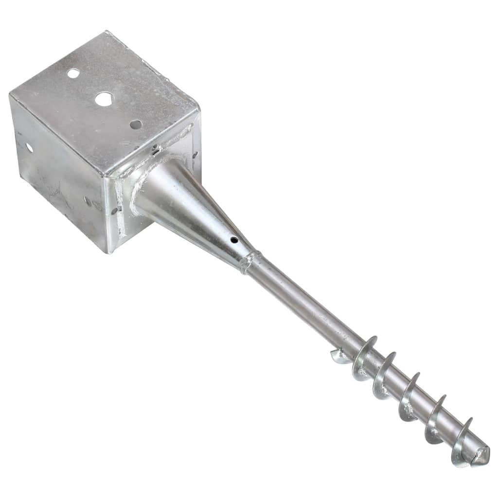 Ground Spikes 6 pcs Silver 12x12x56 cm Galvanised Steel