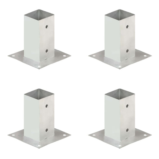 Post Anchors 4 pcs Galvanised Metal 71 mm
