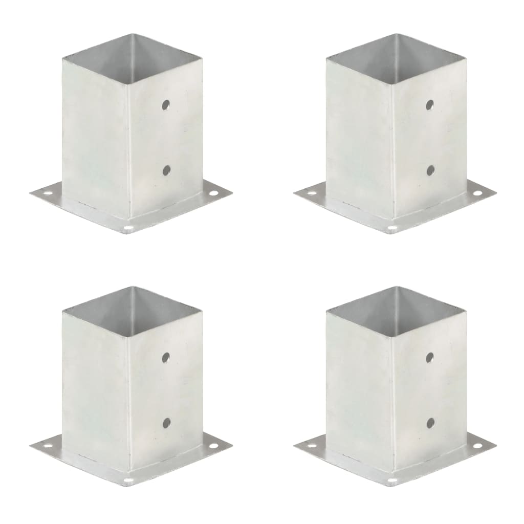 Post Anchors 4 pcs Galvanised Metal 101 mm