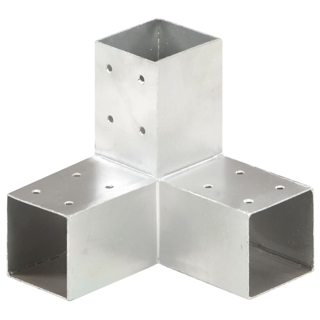 vidaXL Post Connector Y Shape Galvanised Metal 71x71 mm