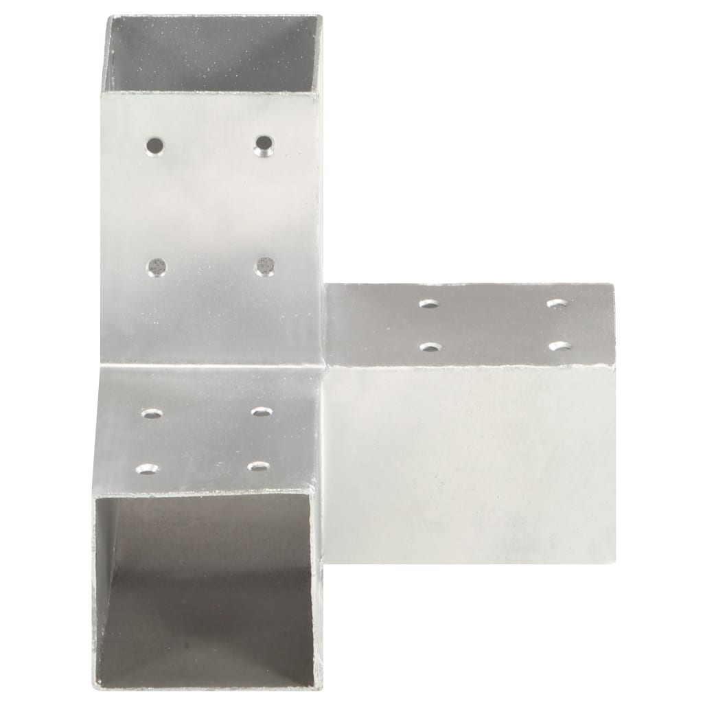 vidaXL Post Connector Y Shape Galvanised Metal 81x81 mm