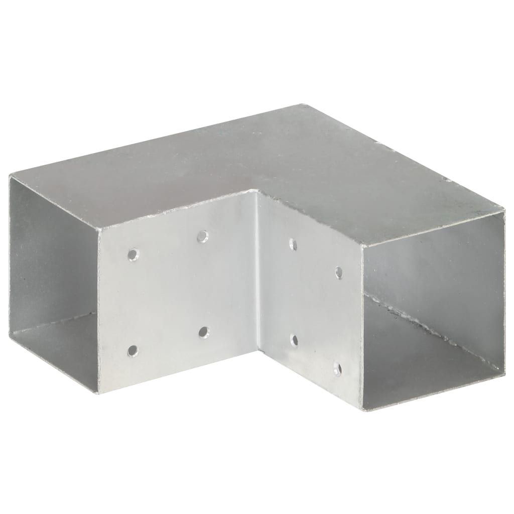 Post Connector L Shape Galvanised Metal 91x91 mm