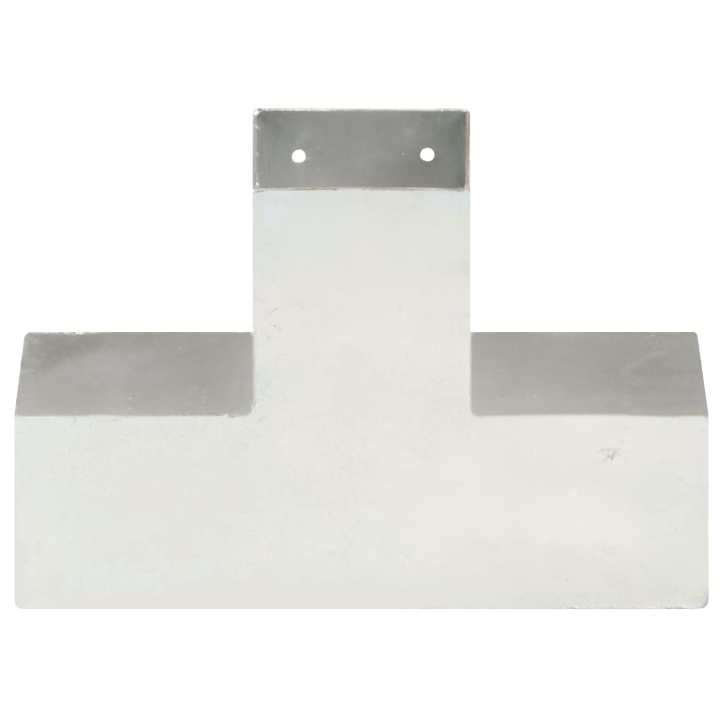 vidaXL Post Connector X Shape Galvanised Metal 91x91 mm