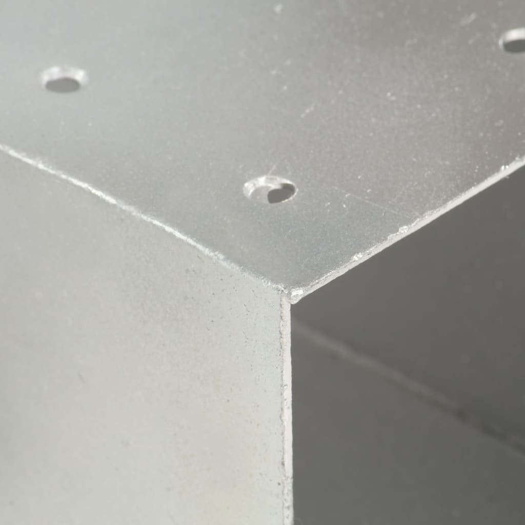 vidaXL Post Connector X Shape Galvanised Metal 91x91 mm