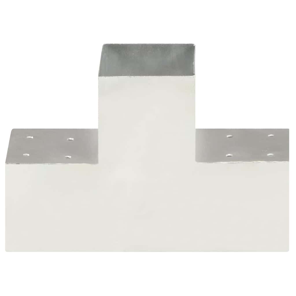 Post Connectors 4 pcs T Shape Galvanised Metal 101x101 mm