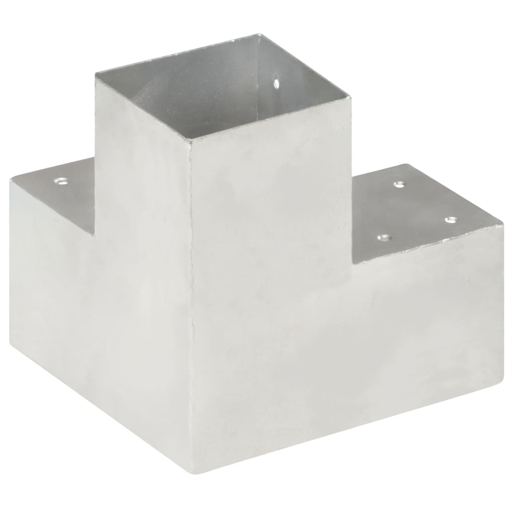 vidaXL Post Connector Y Shape Galvanised Metal 101x101 mm