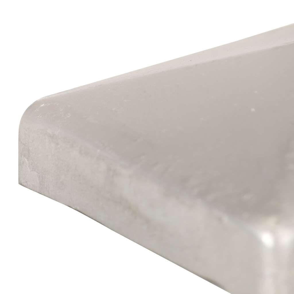 Pyramid Fence Post Caps 6 pcs Galvanised Metal 81x81 mm