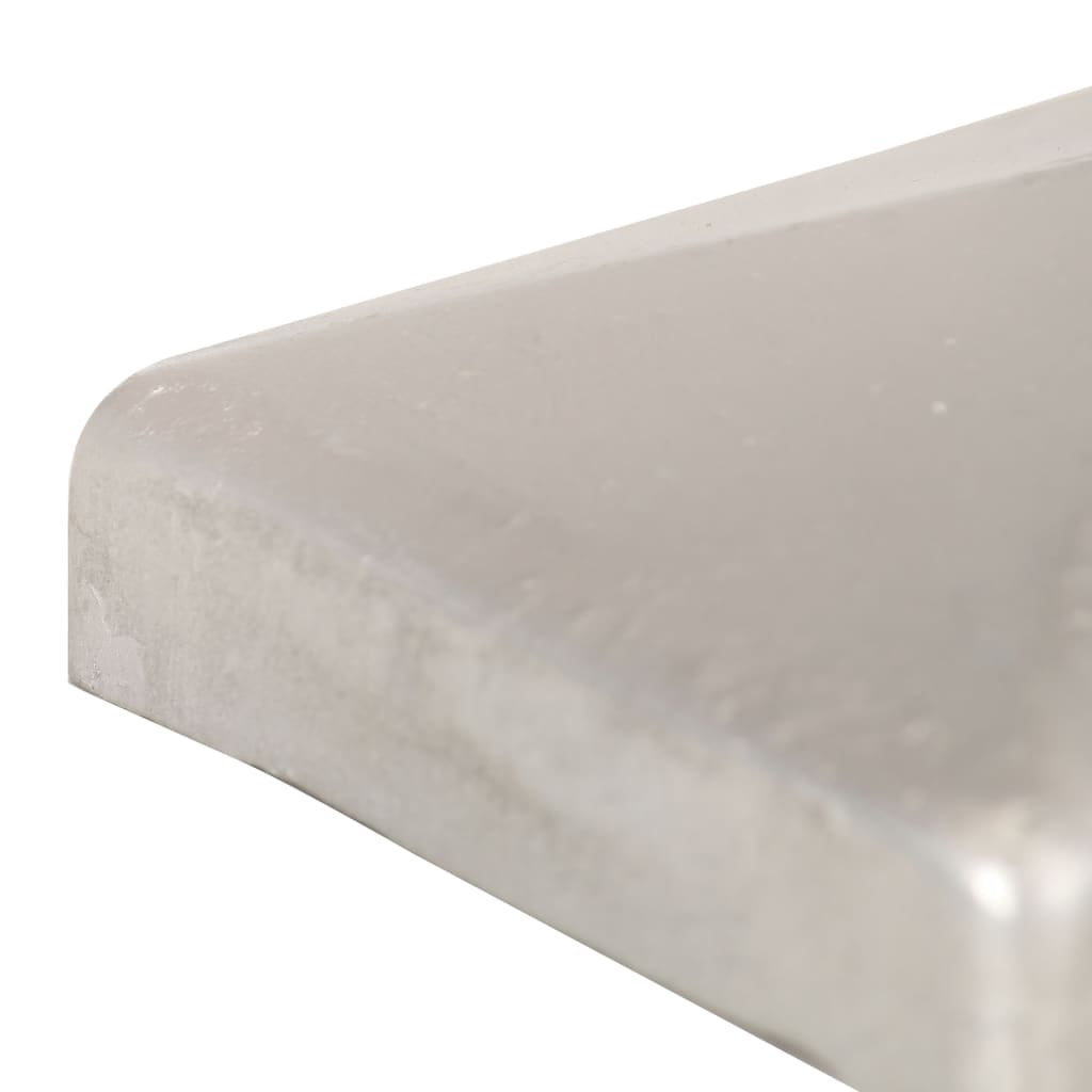 Pyramid Fence Post Caps 6 pcs Galvanised Metal 91x91 mm