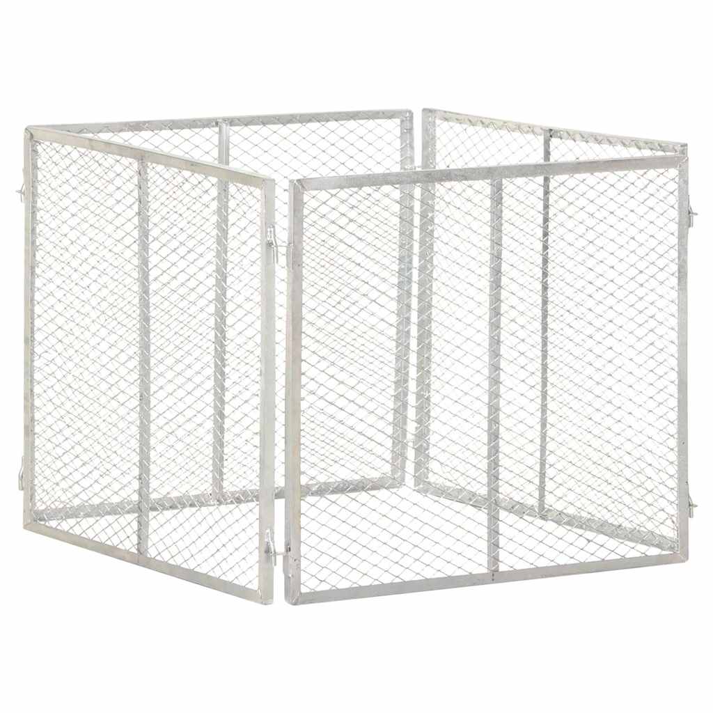 146149 vidaXL Garden Composter 85x85x70 cm Galvanised Iron