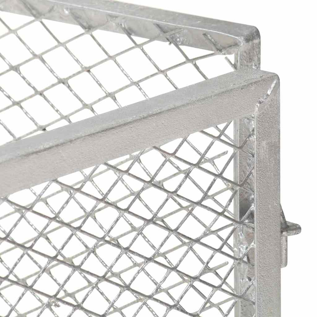 146150 vidaXL Garden Composter 100x100x77 cm Galvanised Iron
