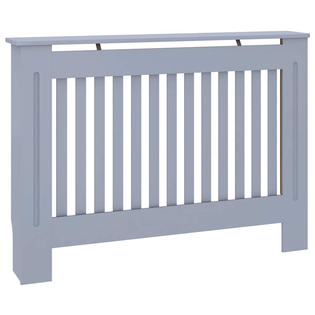 Radiator Cover Grey 112x19x81.5 cm Engineered Wood