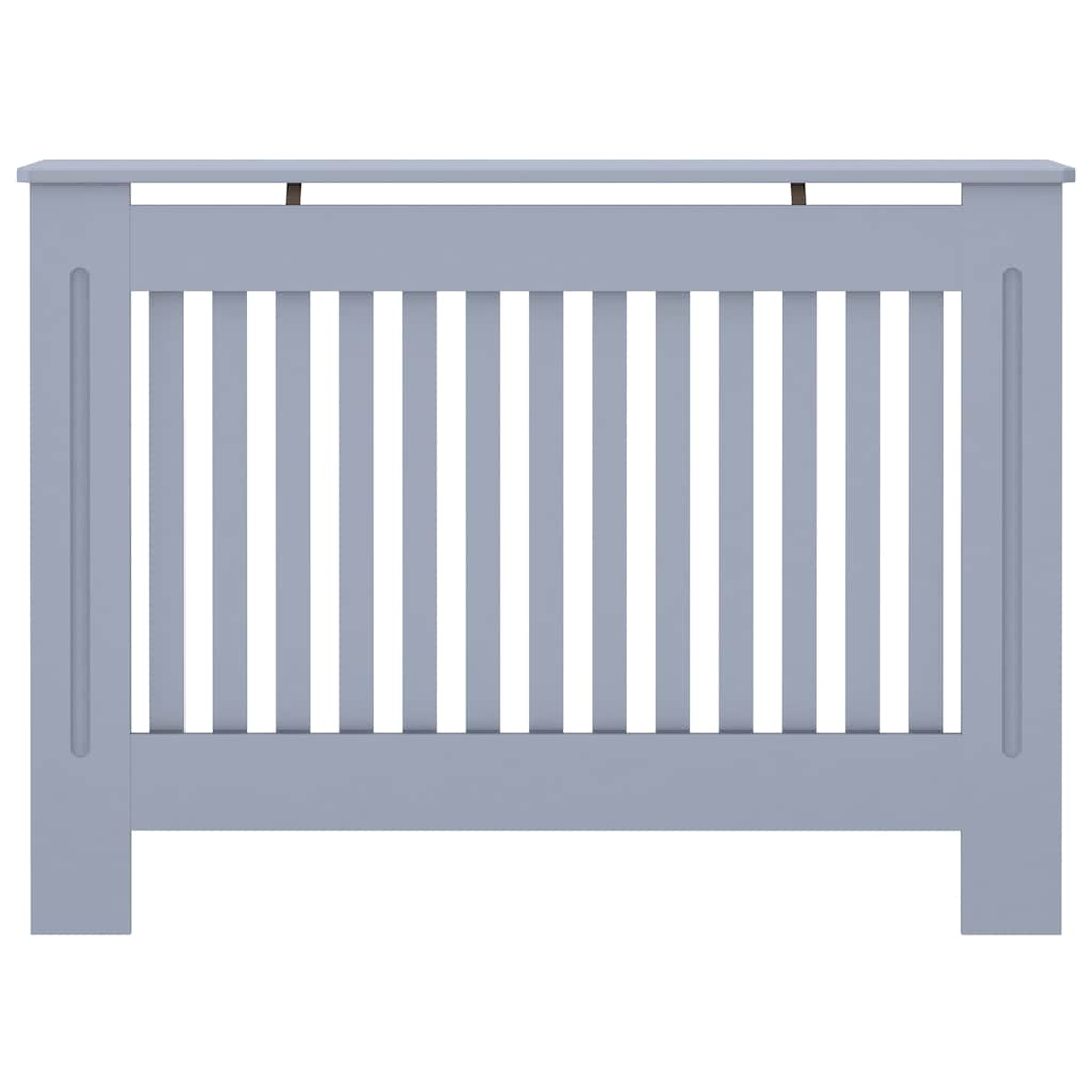 Radiator Cover Grey 112x19x81.5 cm Engineered Wood