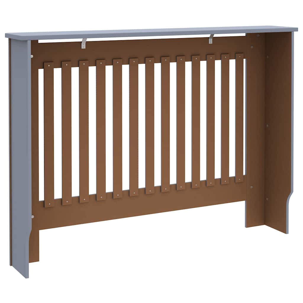 Radiator Cover Grey 112x19x81.5 cm Engineered Wood