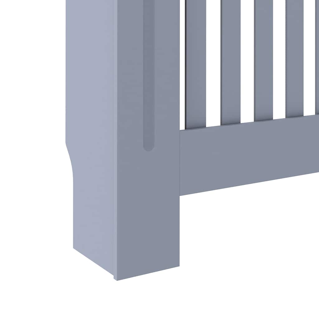 Radiator Cover Grey 112x19x81.5 cm Engineered Wood