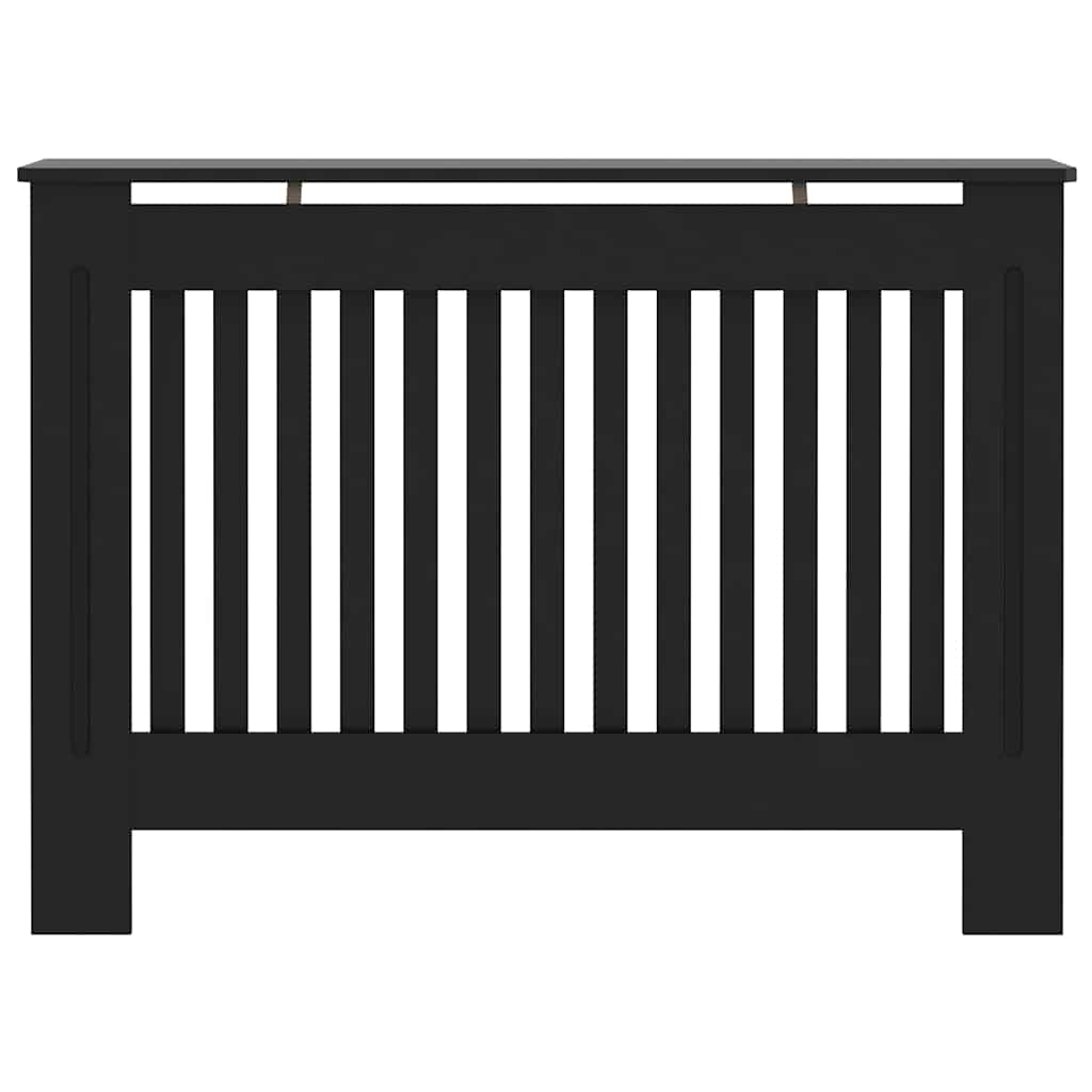 Radiator Cover Black 112x19x81.5 cm Engineered Wood