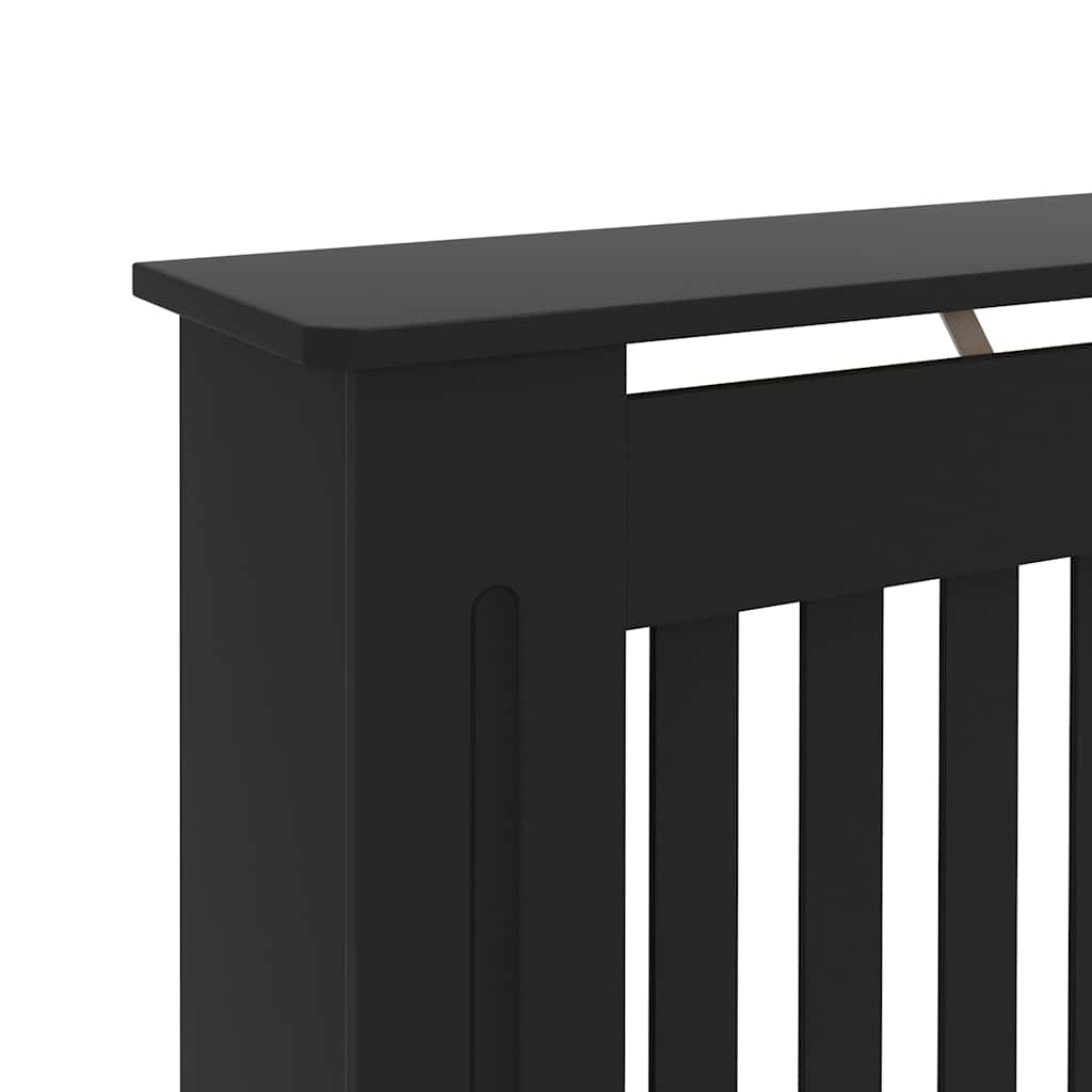 Radiator Cover Black 112x19x81.5 cm Engineered Wood