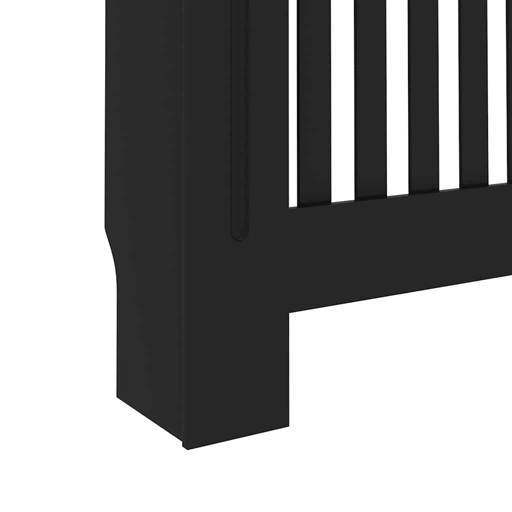 Radiator Cover Black 112x19x81.5 cm Engineered Wood