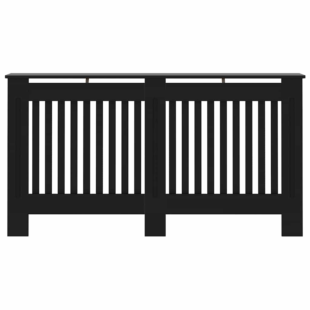 Radiator Cover Black 152x19x81.5 cm Engineered Wood