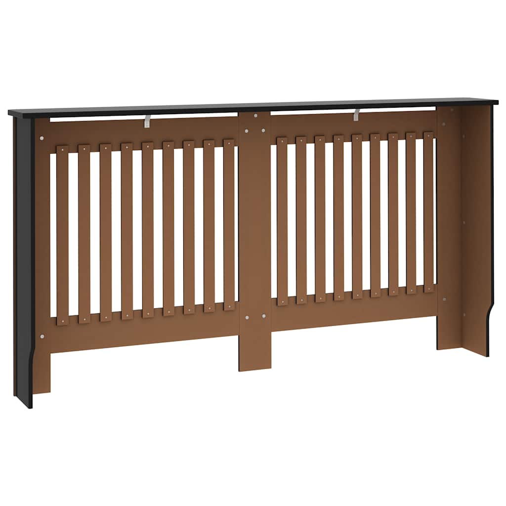 Radiator Cover Black 152x19x81.5 cm Engineered Wood