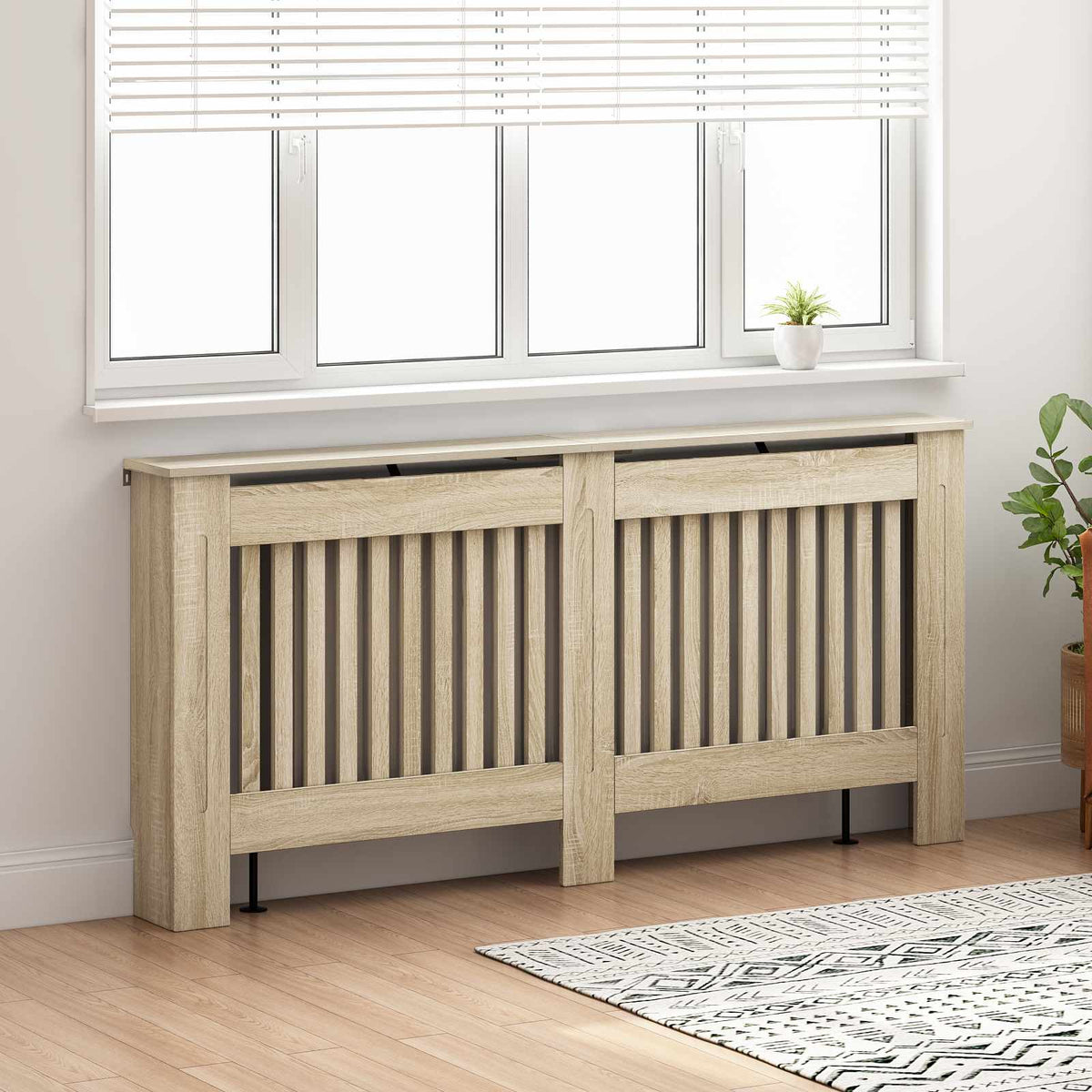 Radiator Cover 172x19x81 cm Engineered Wood
