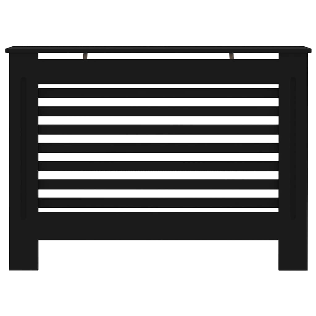 Radiator Cover Black 112x19x81.5 cm MDF