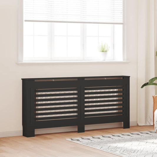 Radiator Cover Black 172x19x81.5 cm MDF