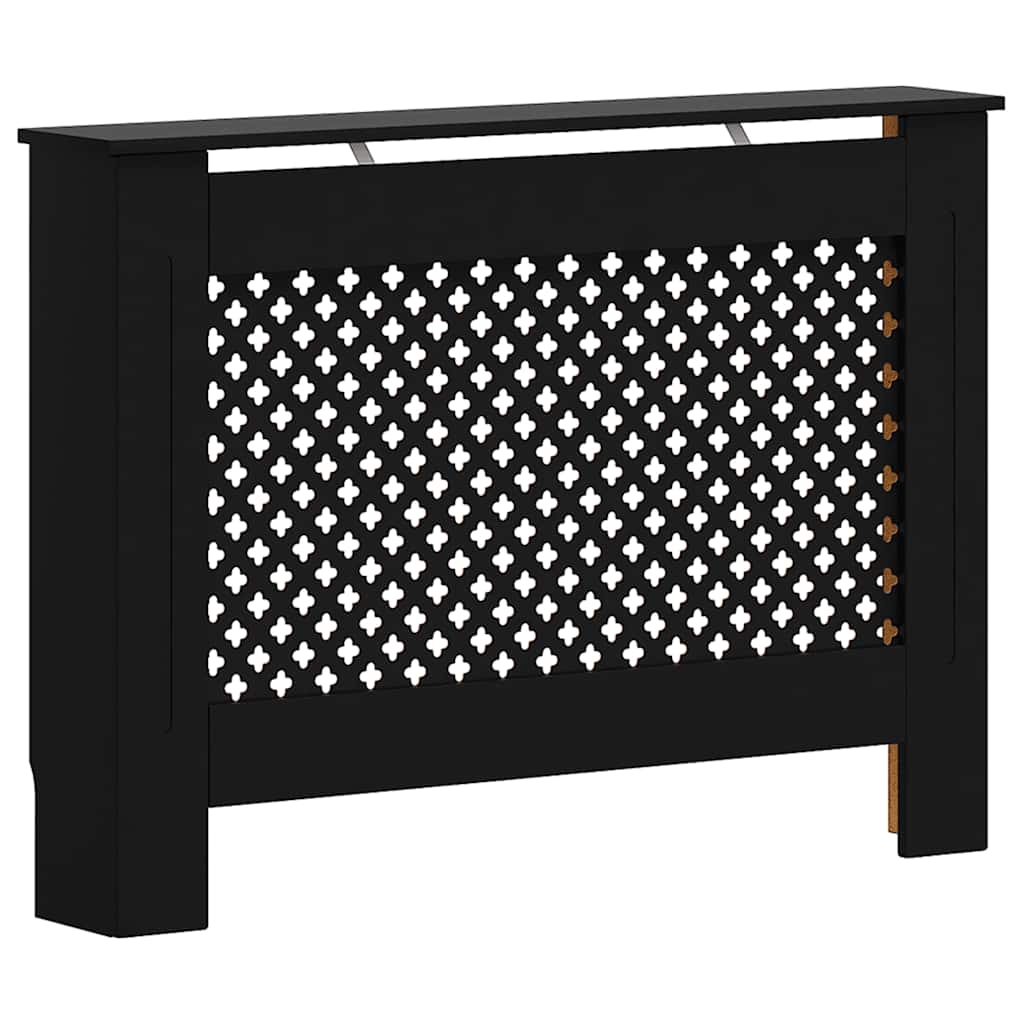 Radiator Cover Black 112x19x81.5 cm MDF
