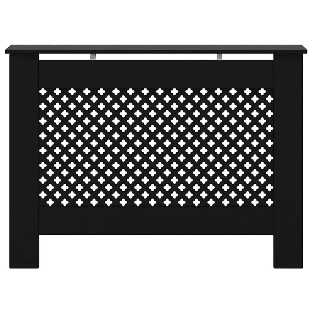 Radiator Cover Black 112x19x81.5 cm MDF
