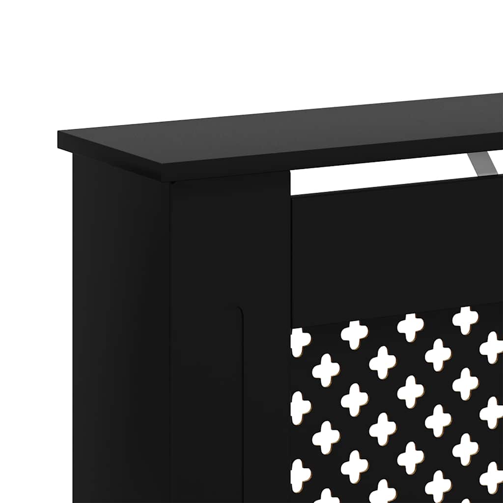Radiator Cover Black 112x19x81.5 cm MDF