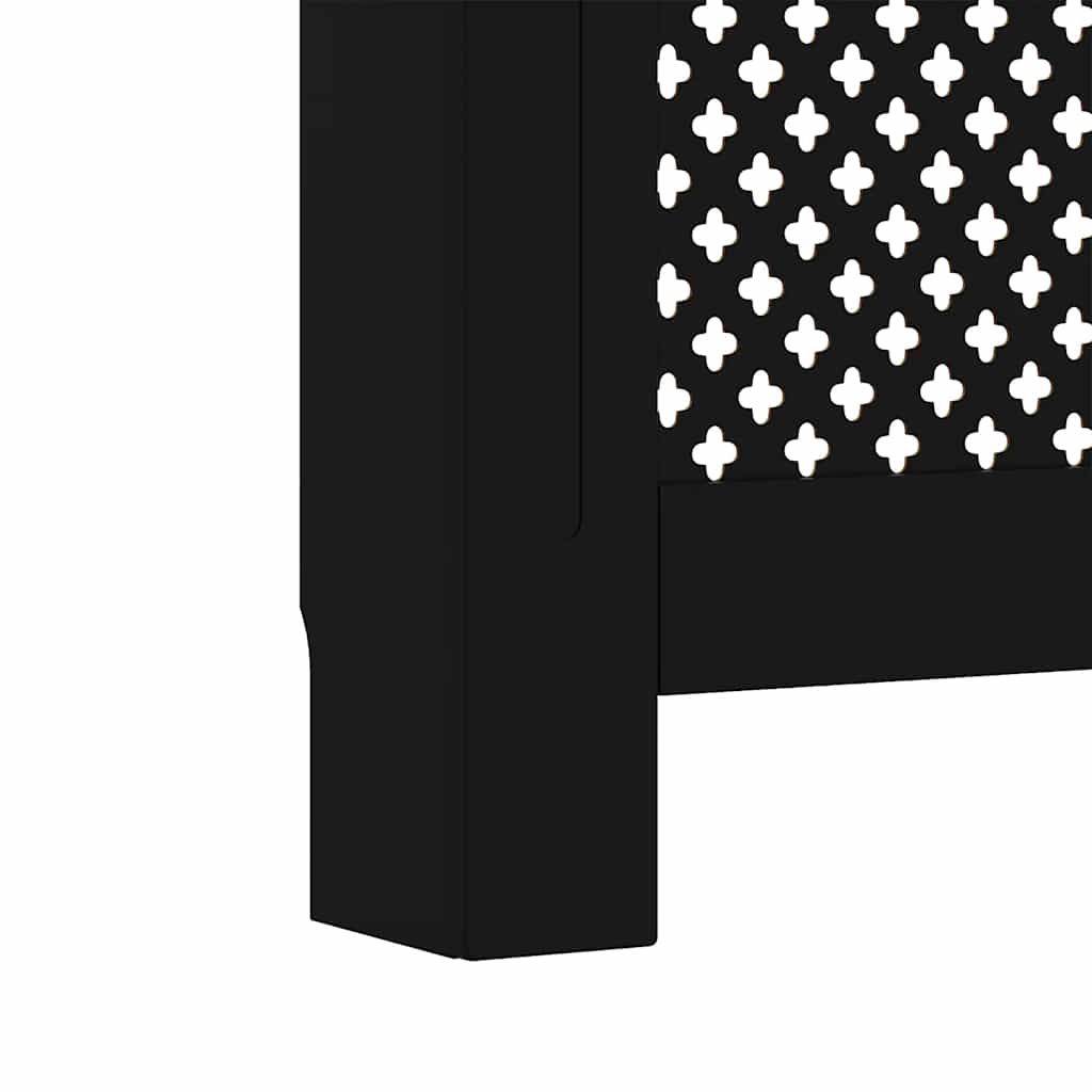 Radiator Cover Black 112x19x81.5 cm MDF