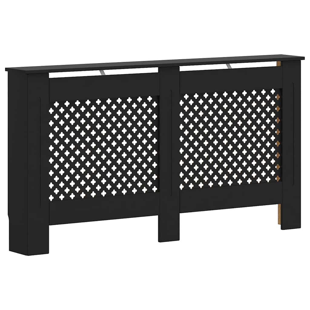 Radiator Cover Black 152x19x81.5 cm MDF