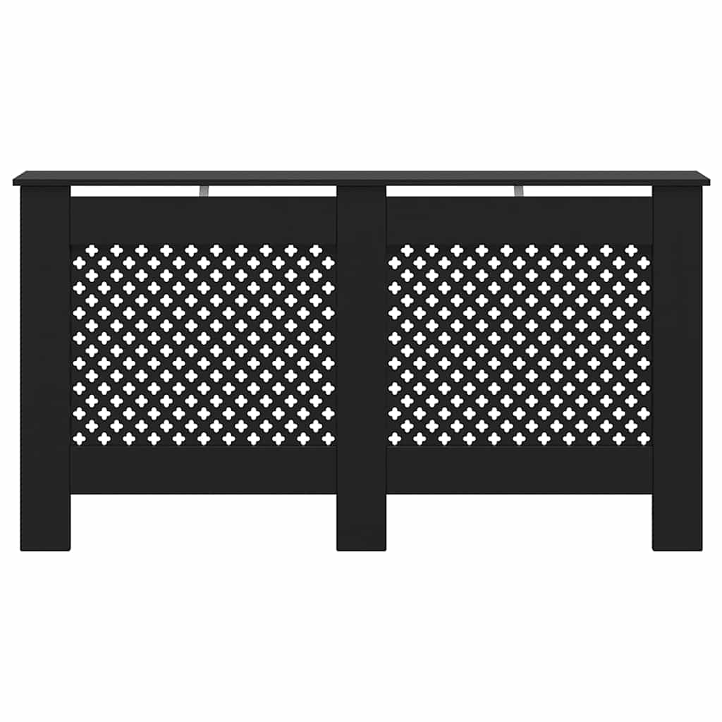 Radiator Cover Black 152x19x81.5 cm MDF