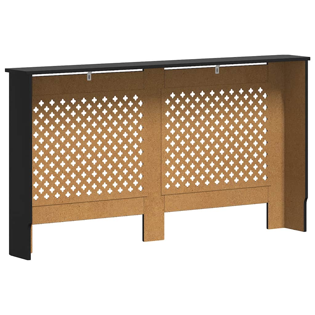 Radiator Cover Black 152x19x81.5 cm MDF