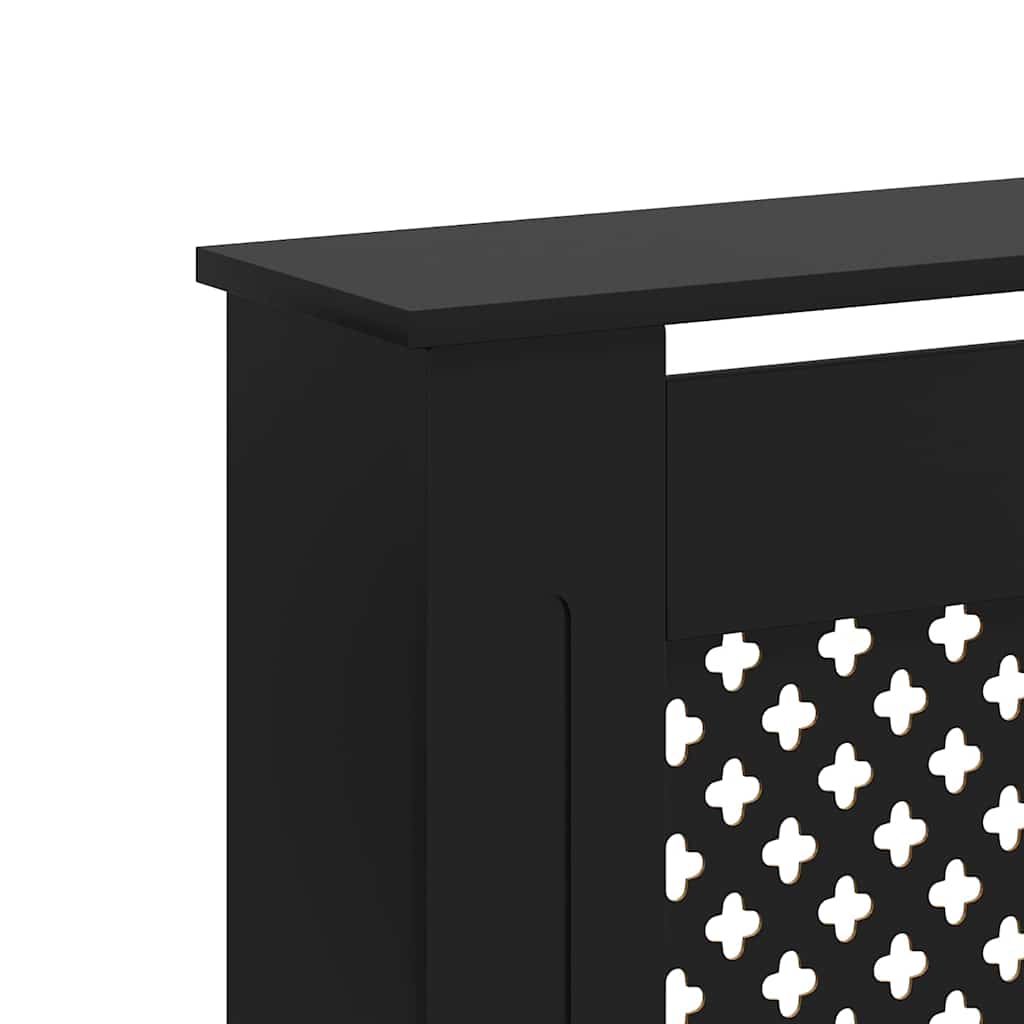 Radiator Cover Black 152x19x81.5 cm MDF
