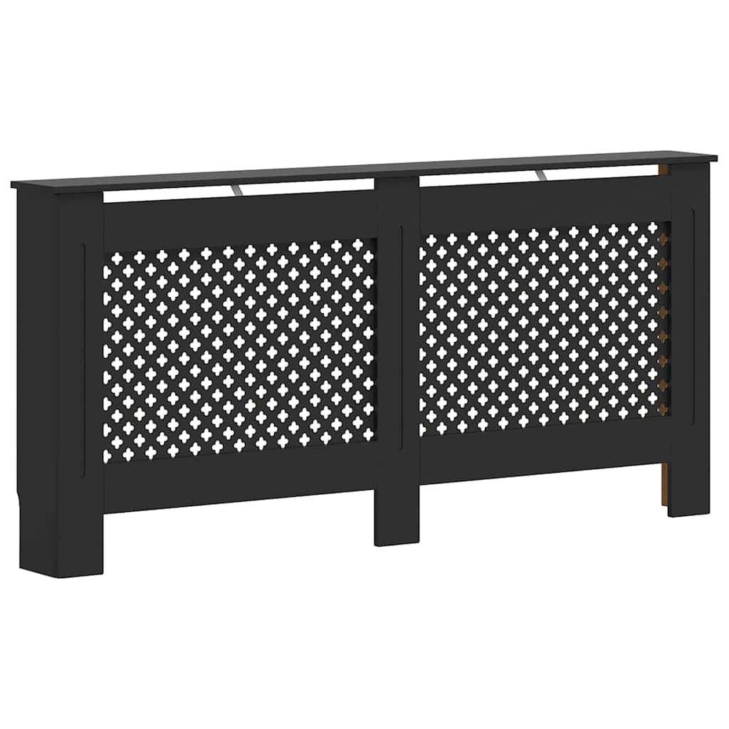 Radiator Cover Black 172x19x81.5 cm MDF