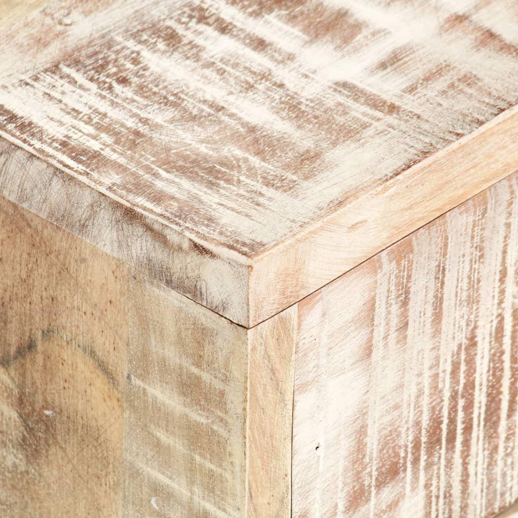 287329 vidaXL Coffee Table White 117x50x30 cm Solid Acacia Wood
