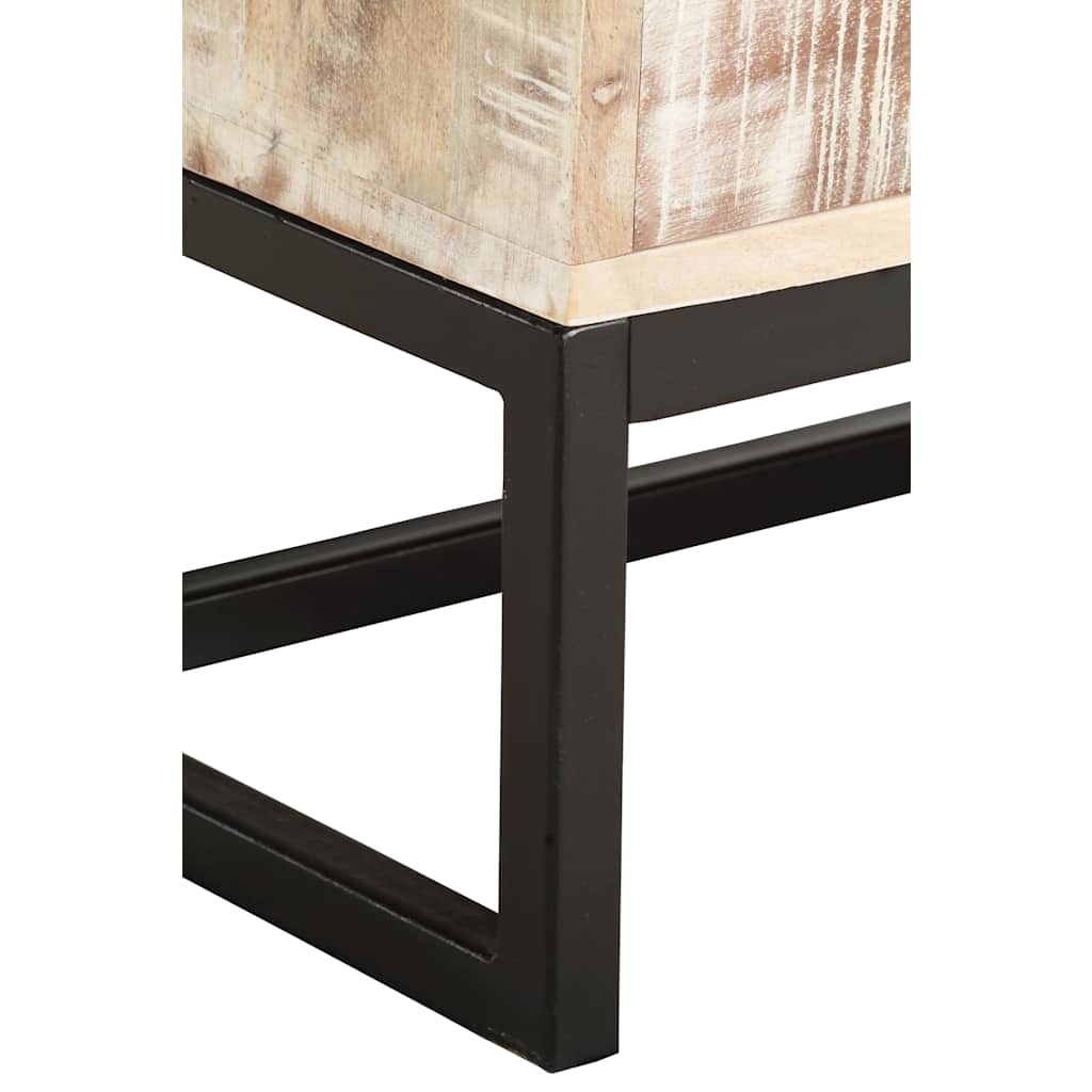 287329 vidaXL Coffee Table White 117x50x30 cm Solid Acacia Wood