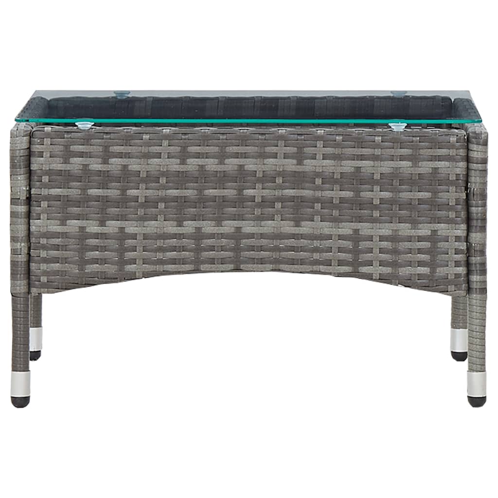 vidaXL Coffee Table Grey 60x40x36 cm Poly Rattan