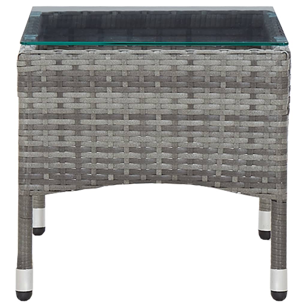 vidaXL Coffee Table Grey 60x40x36 cm Poly Rattan